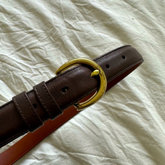 Coach vintage brown leather and gold hardware belt size S - Picture 2 of 4
